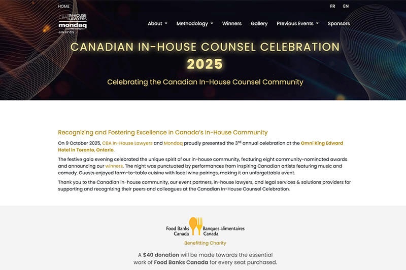 Recognizing and Fostering Excellence in Canada’s In-House Community